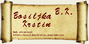 Bosiljka Krstin vizit kartica